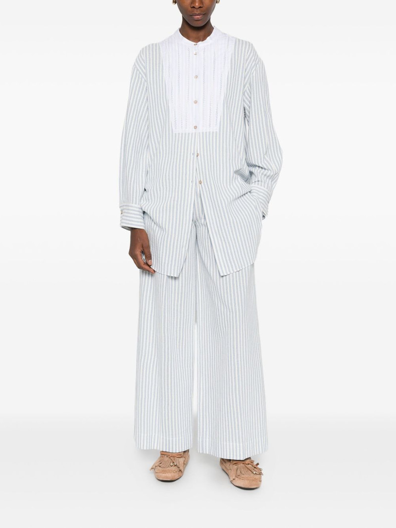 forte_forte striped pleated trousers outlook