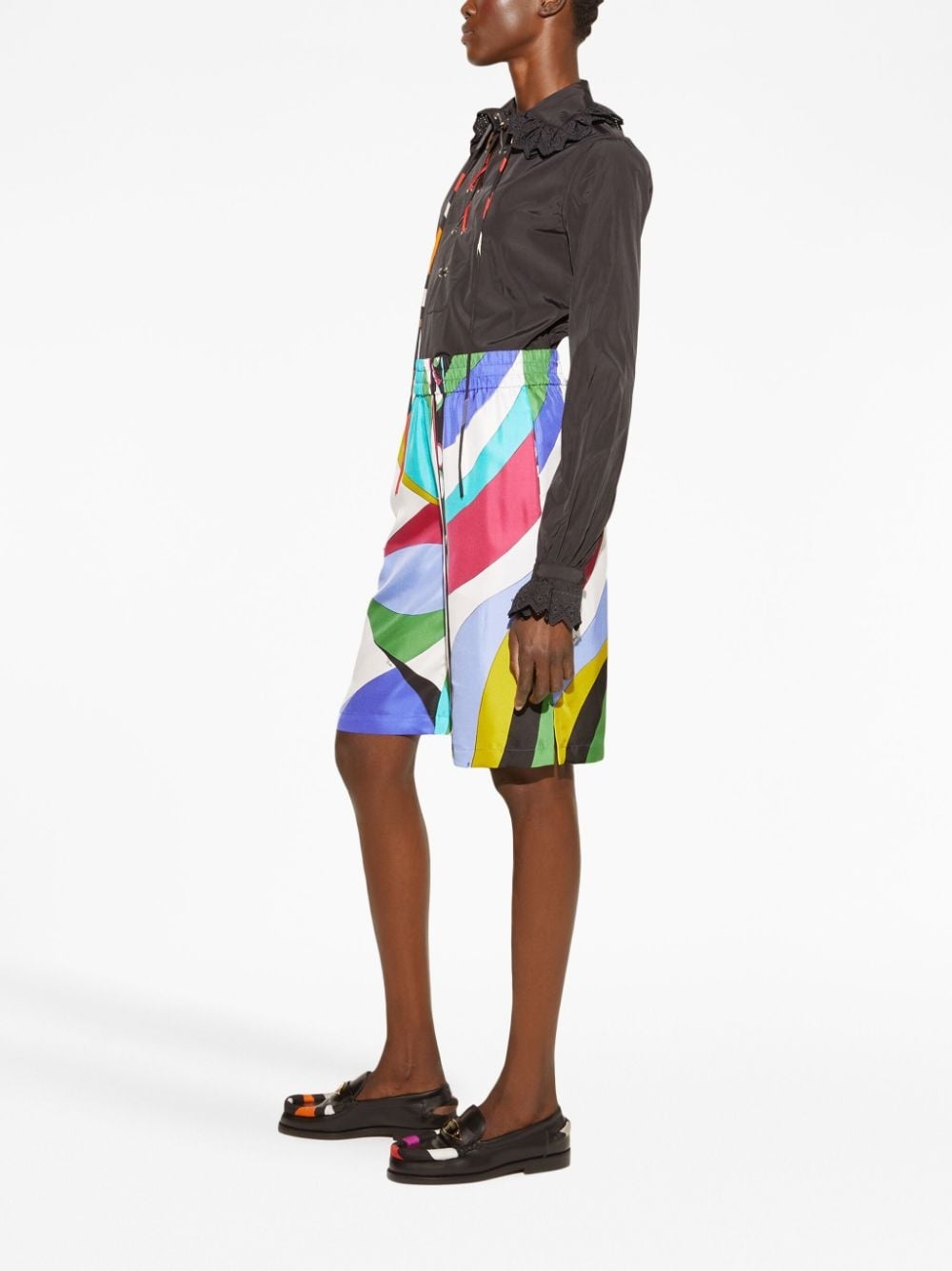 abstract-print knee-length shorts - 3