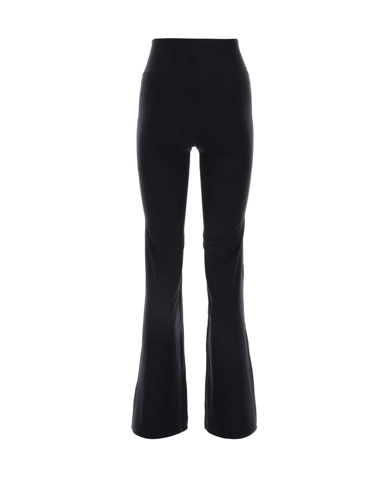 Black Stretch Nylon Joggers - 2