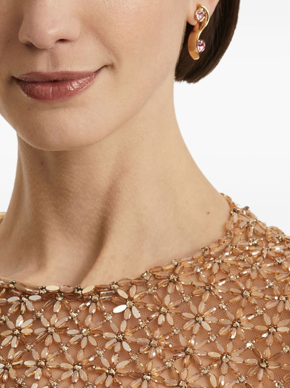 crystal-embellished earrings - 2