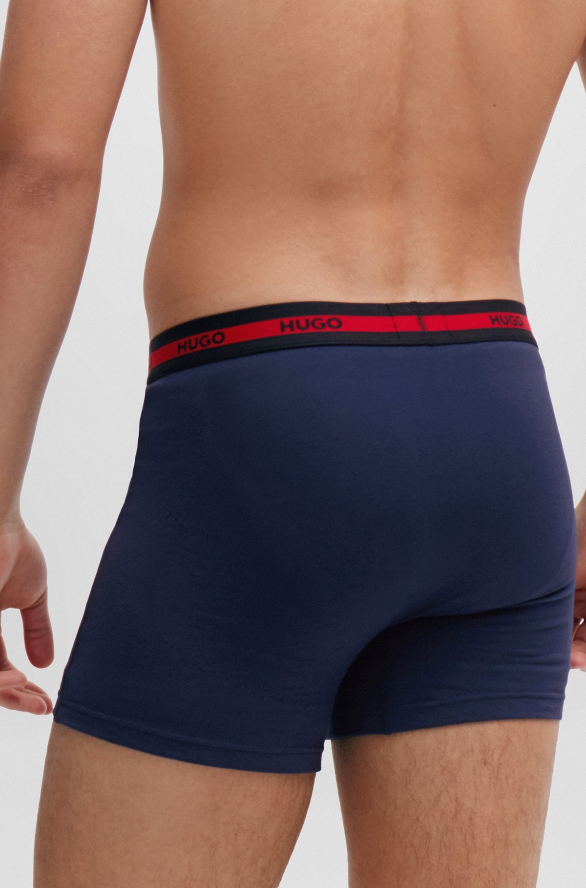 THREE-PACK OF STRETCH-COTTON BOXER BRIEFS WITH LOGO WAISTBANDS - 5
