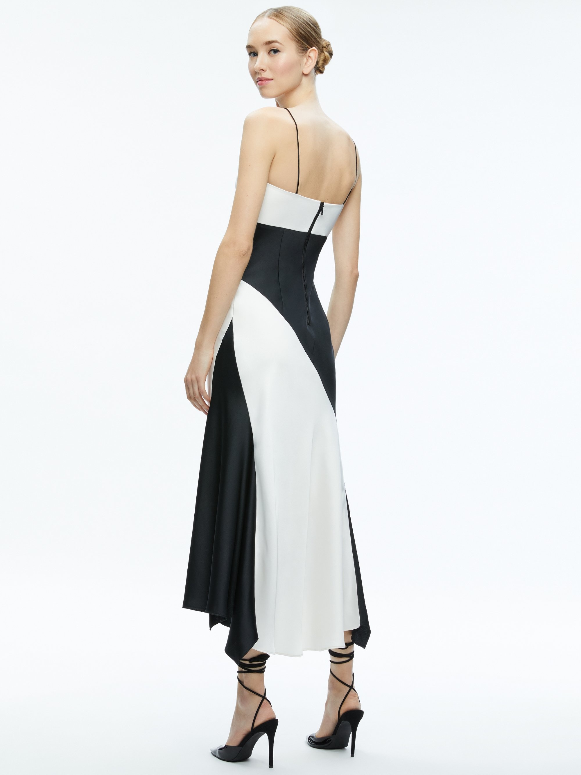 ROSA ASYMMETRICAL SLIP DRESS - 3