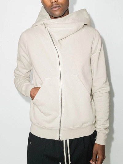 Rick Owens DRKSHDW asymmetric zip-up hoodie outlook