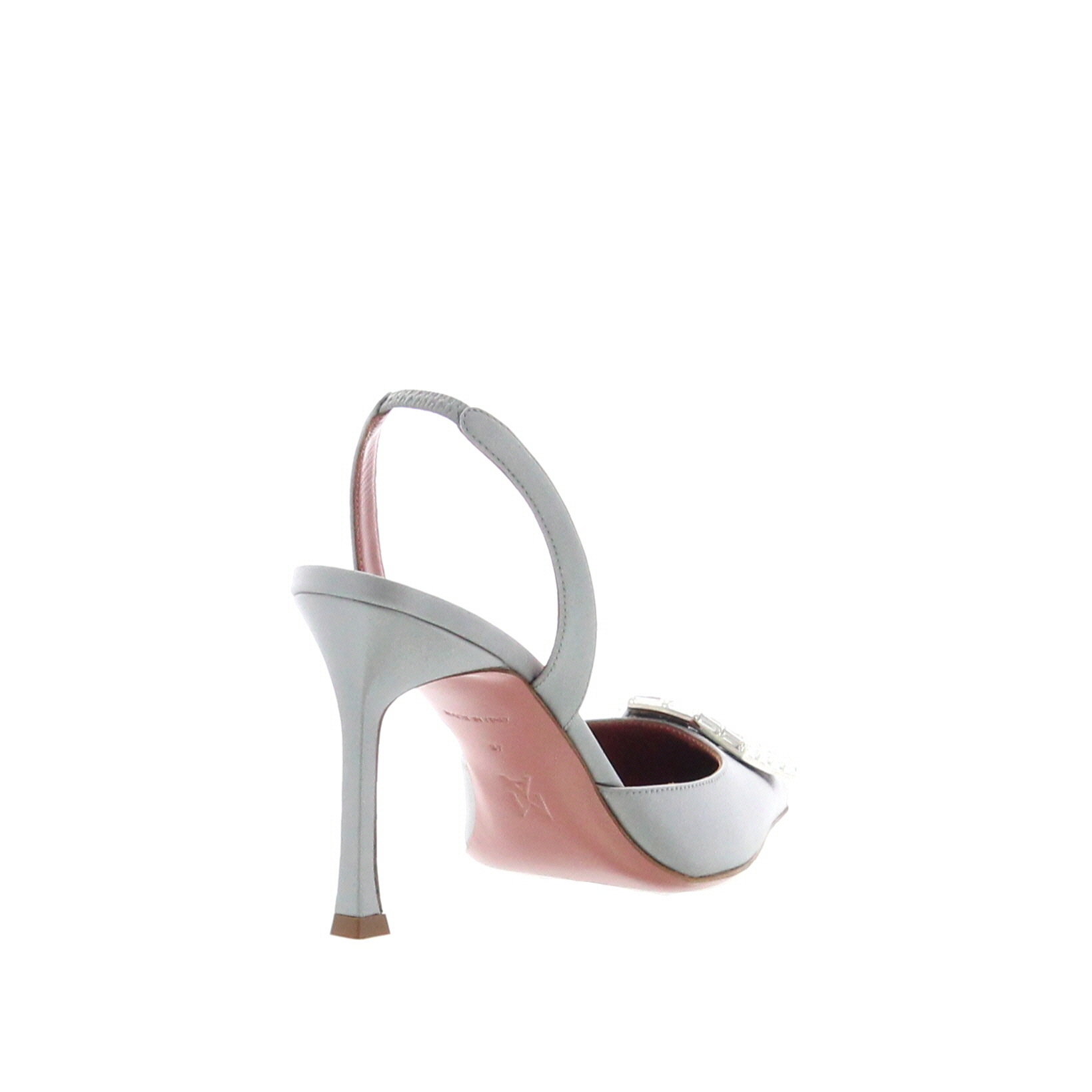 Amina Muaddi – Camelia Sling 90 Steel - 3