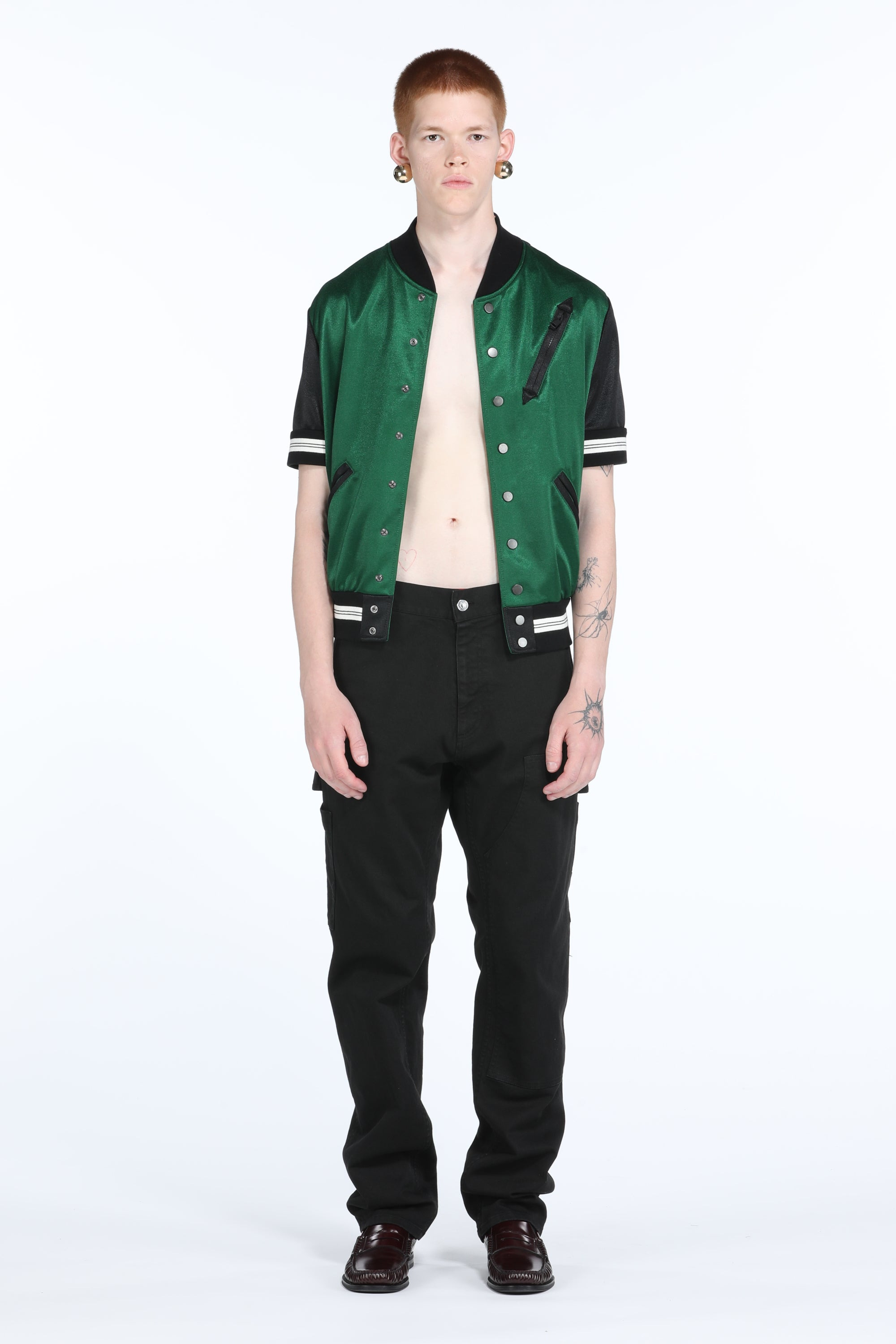 SHORT-SLEEVE BOMBER JACKET - 4