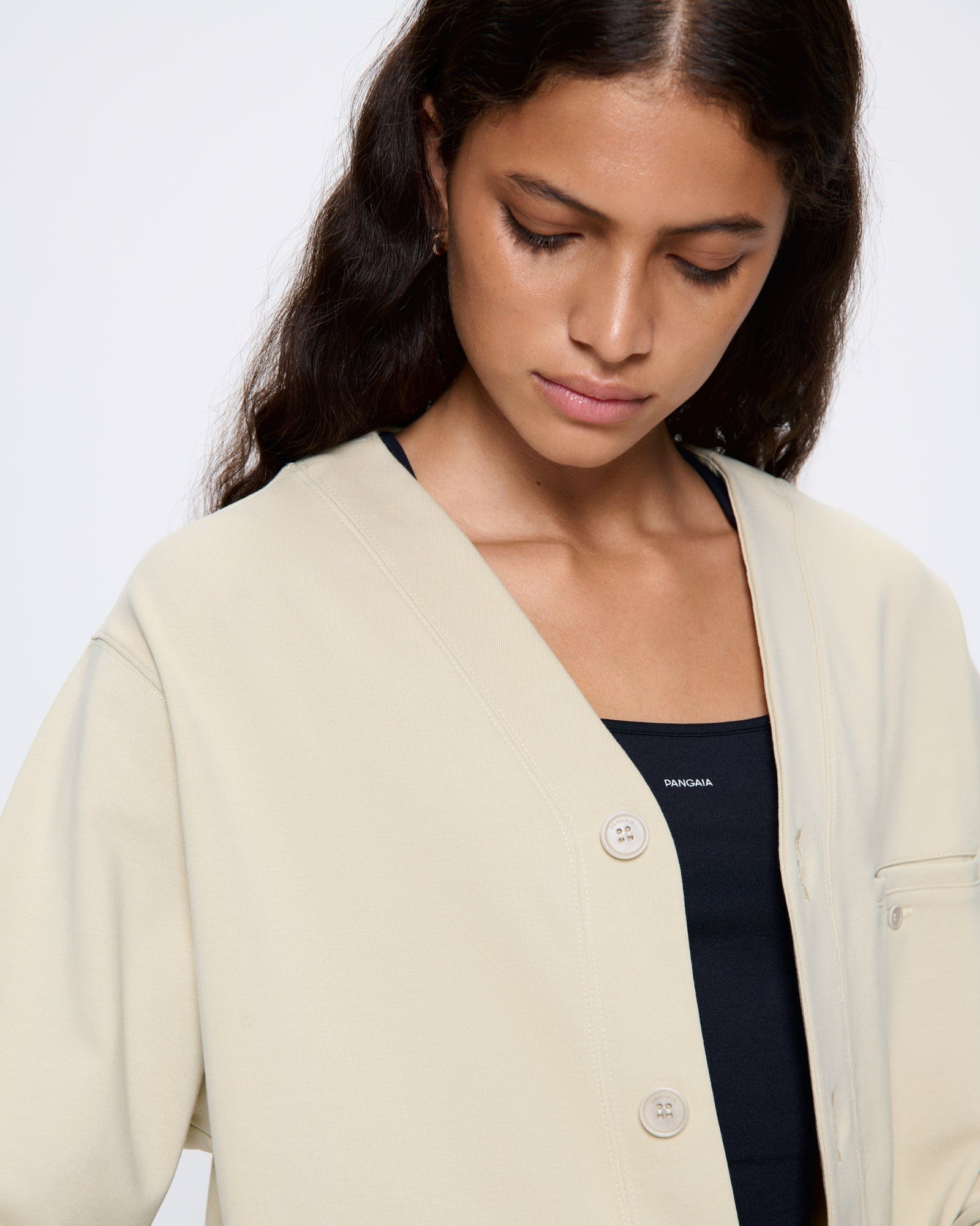 Womens DNA Double Jersey Liner Jacket - Maitake Beige - 4