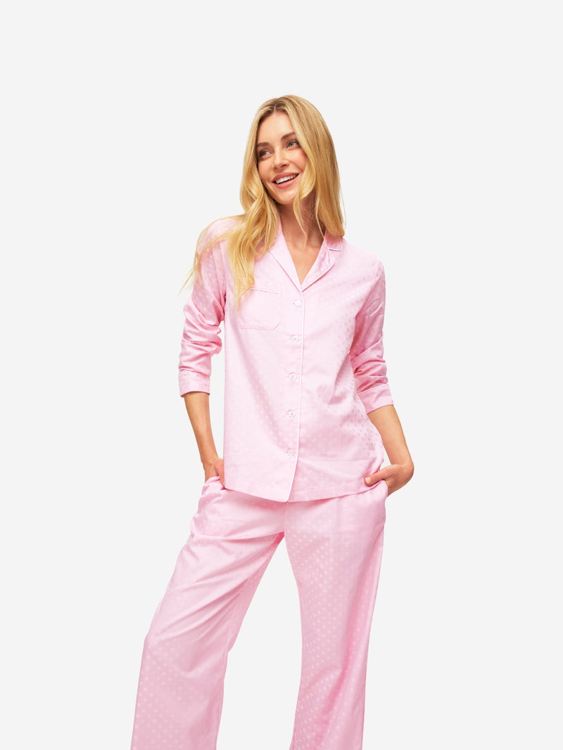 Women's Pyjamas Kate 7 Cotton Jacquard Pink - 5