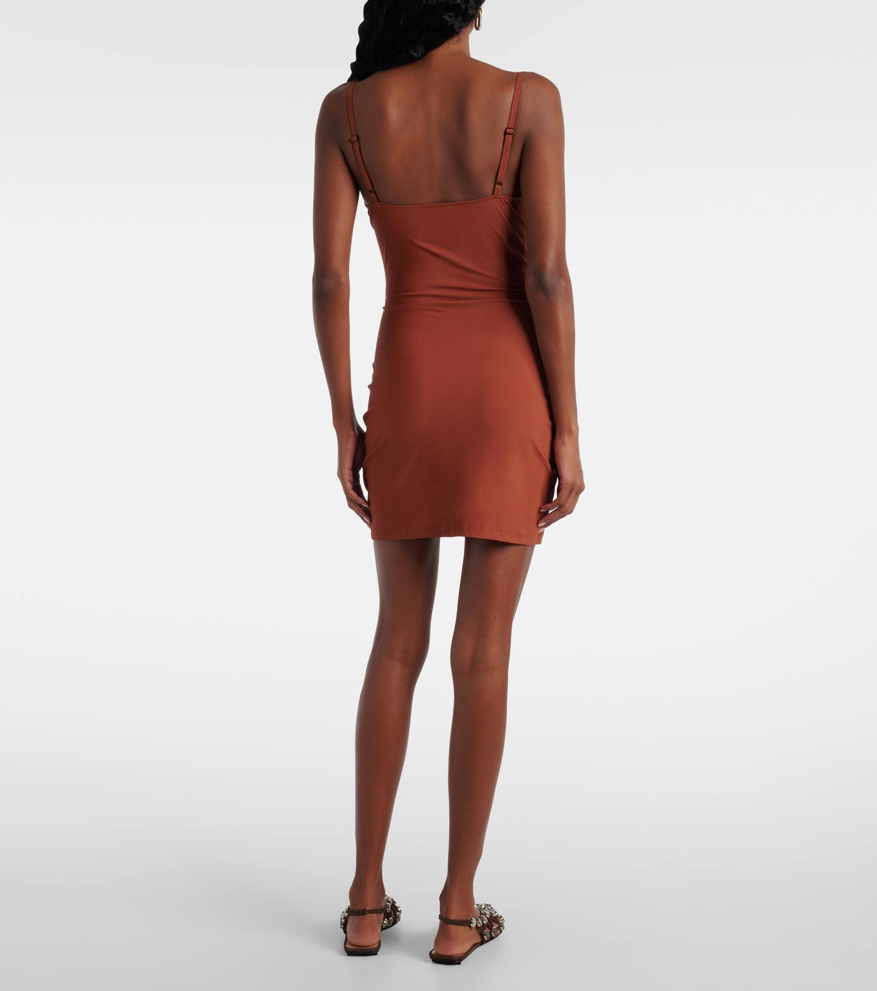 Pierced Orbit cutout jersey minidress - 3