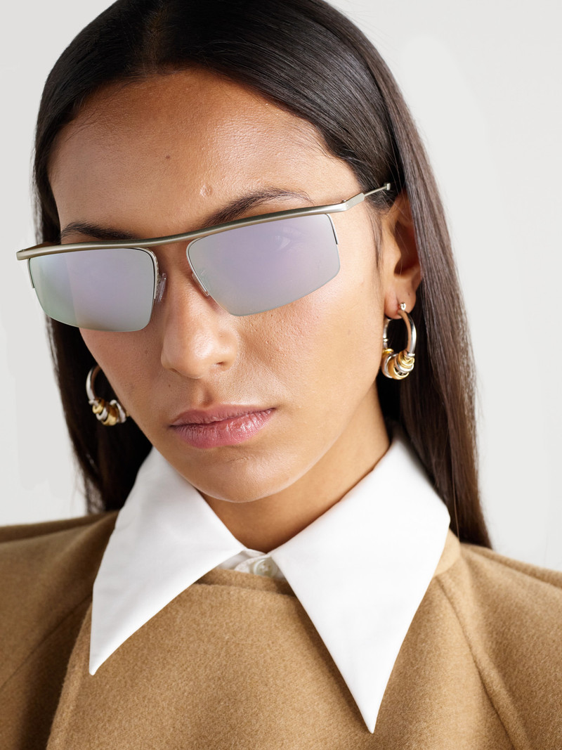 FENDI Travel Aviator-style Silver-tone Sunglasses outlook