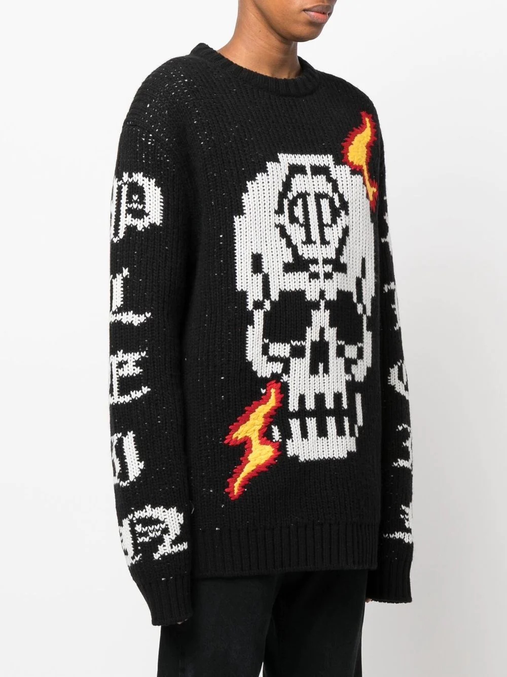 Skull intarsia-knit jumper - 3