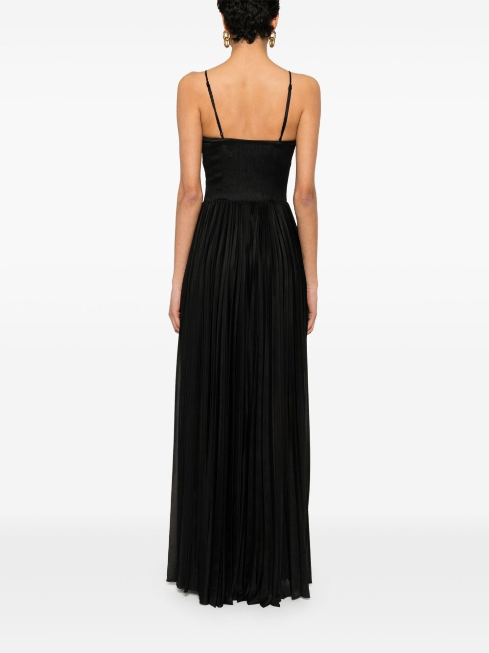 bustier pleated maxi dress - 4