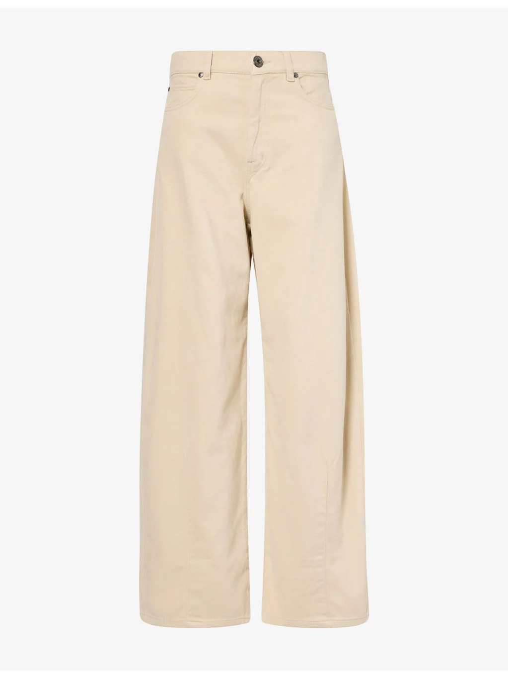Barrel-Leg Cotton Trousers - 1