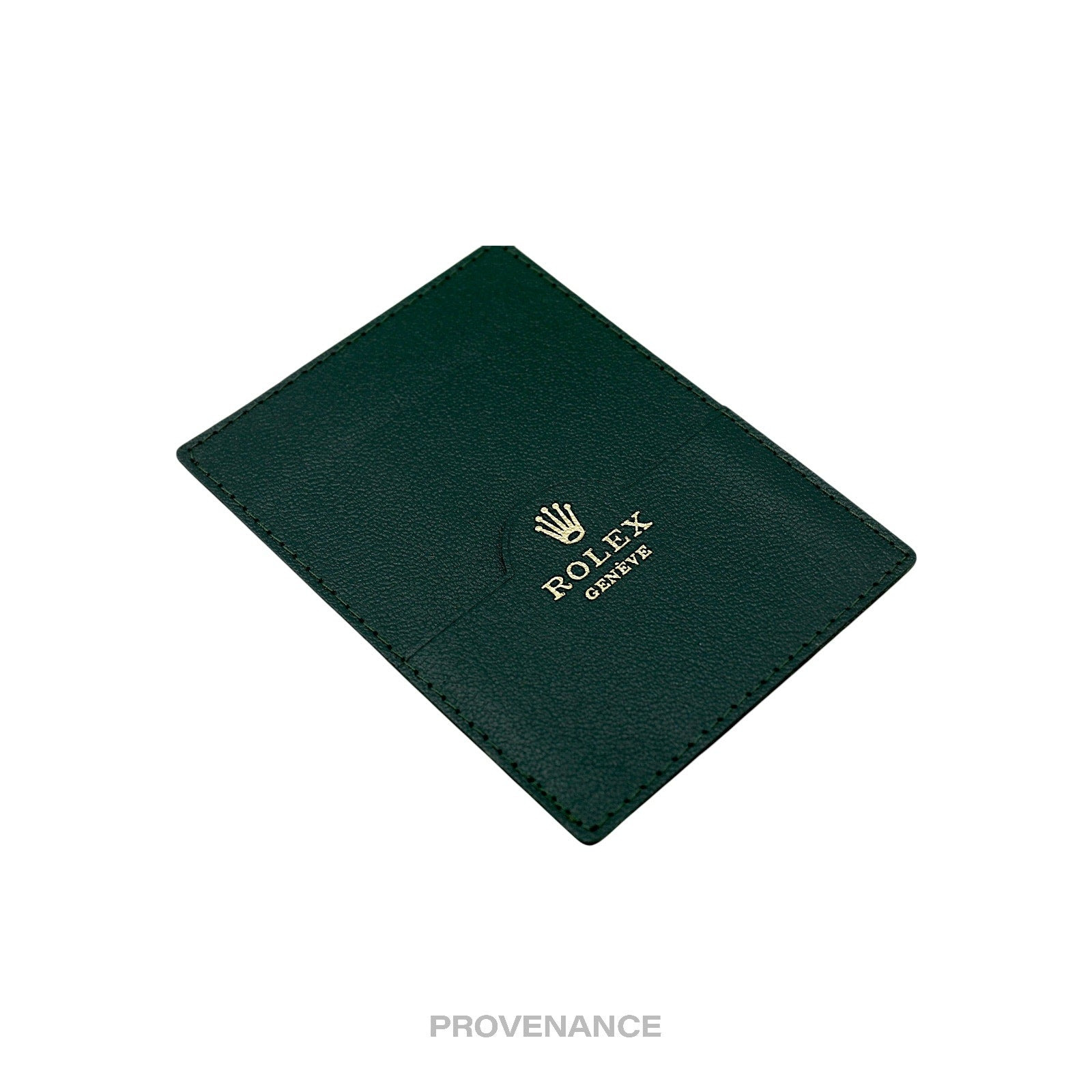 Rolex Card Holder Wallet - Green Leather - 3
