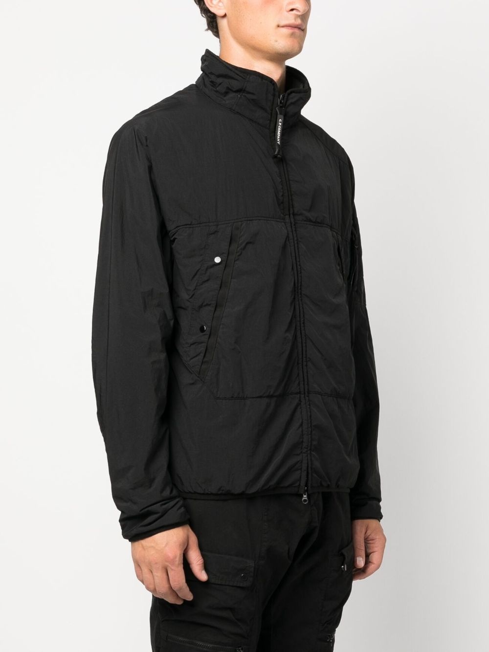 Lens-detail zip-up jacket - 3