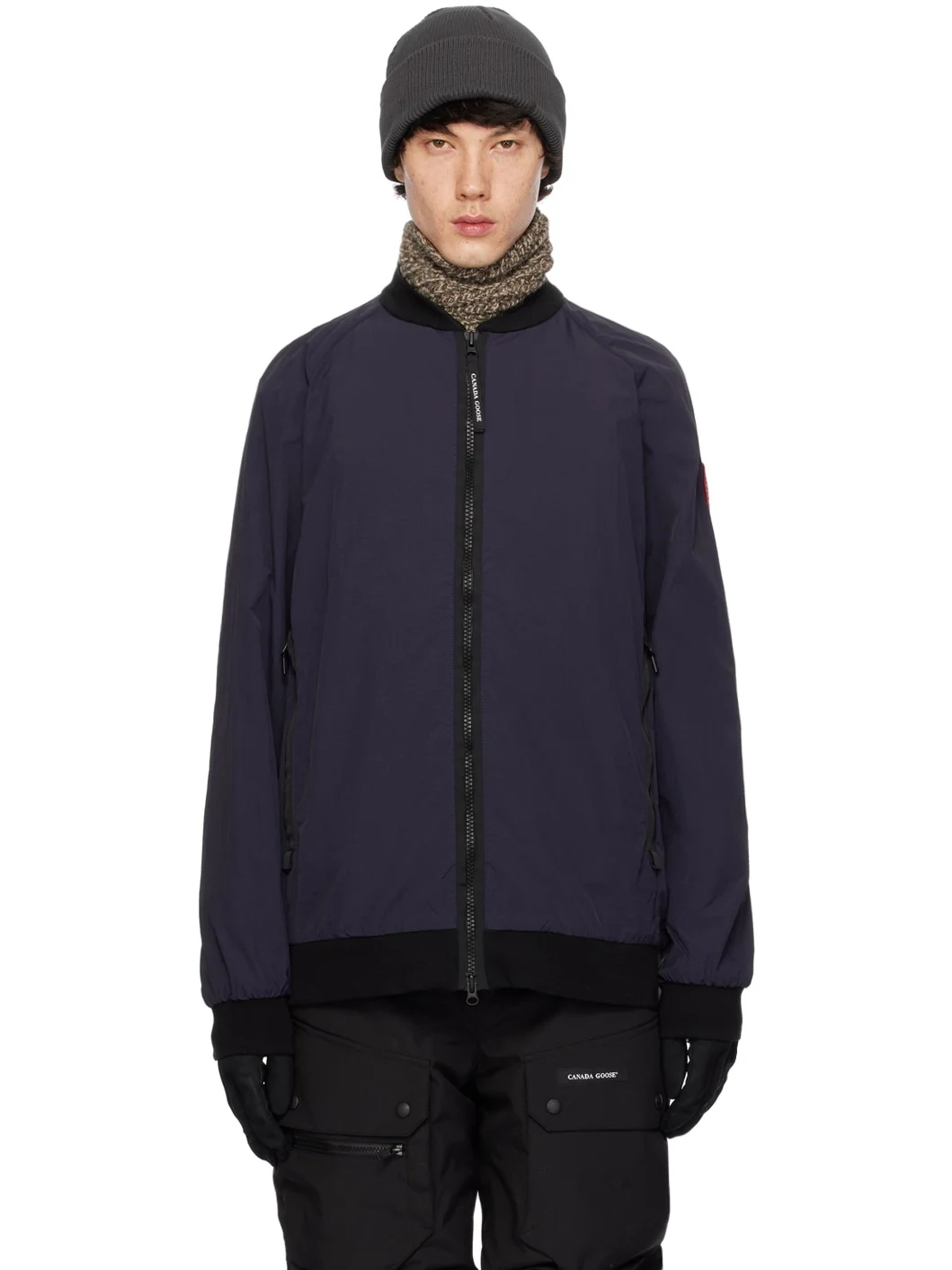 Navy Faber Bomber Jacket - 1