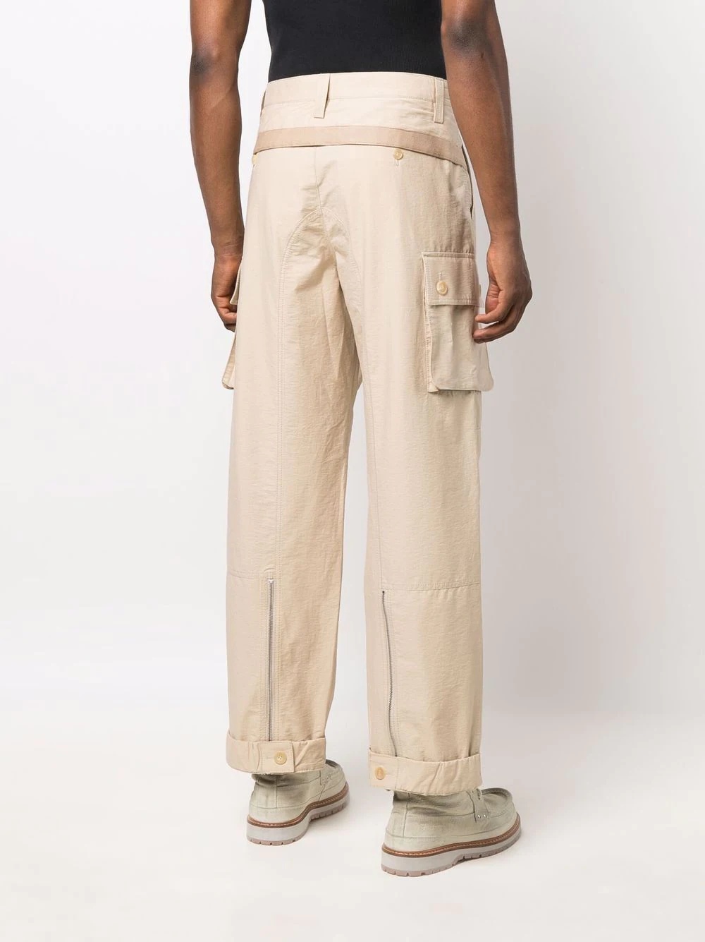 drawstring cargo trousers - 4