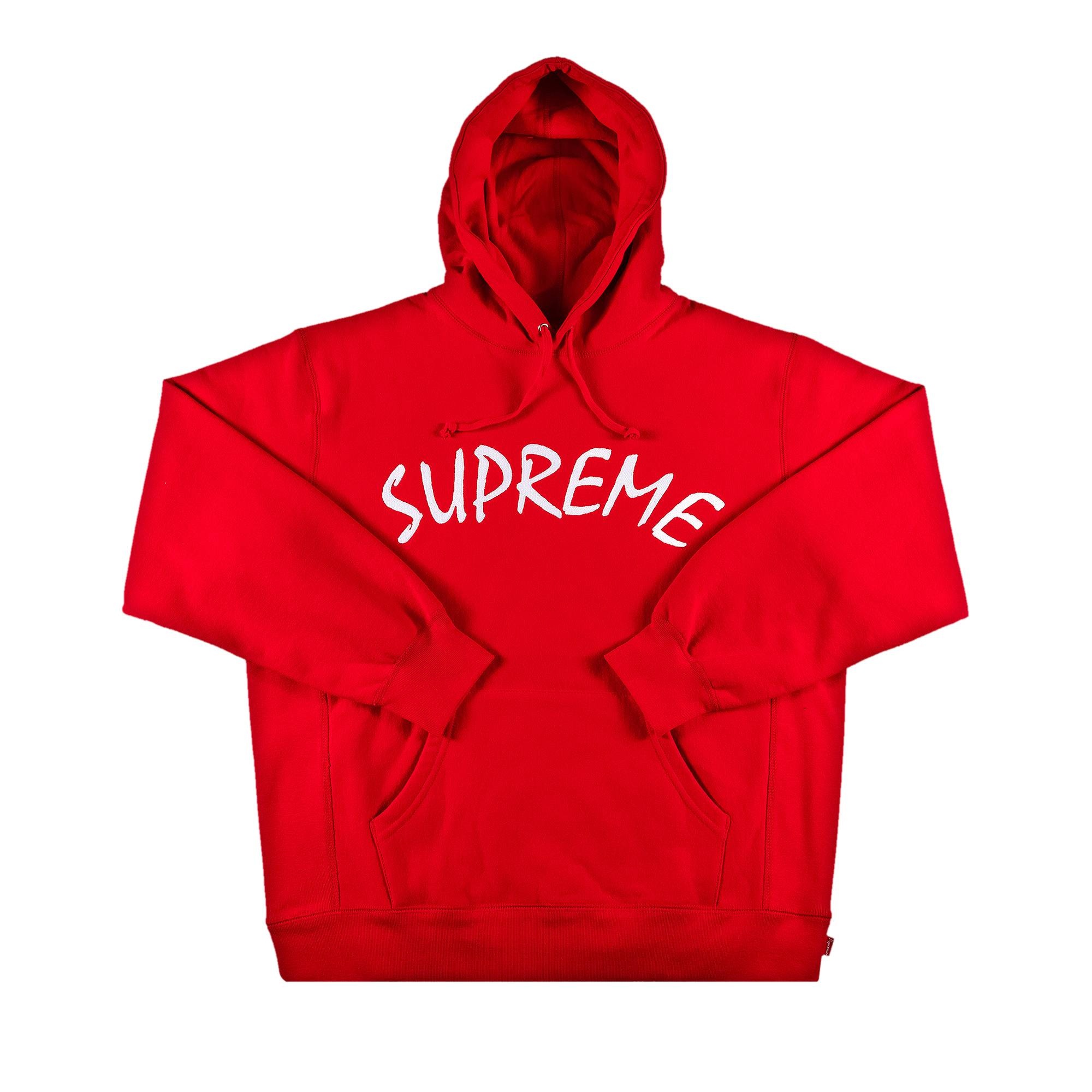 Supreme FTP Arc Hooded Sweatshirt 'Red' - 1