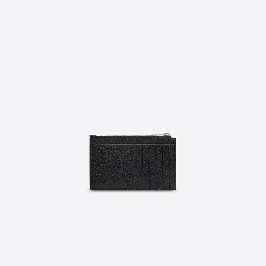 Men's Plate Long Coin And Card Holder in Black - 2