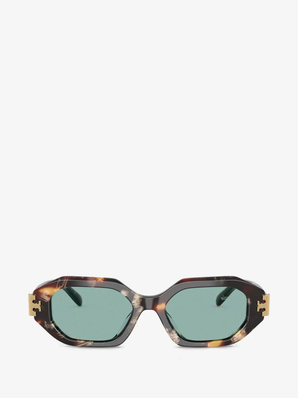 Double T geometric-frame sunglasses - 1