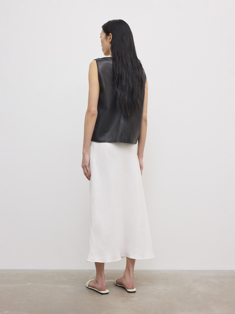 Draped Midi linen skirt 4