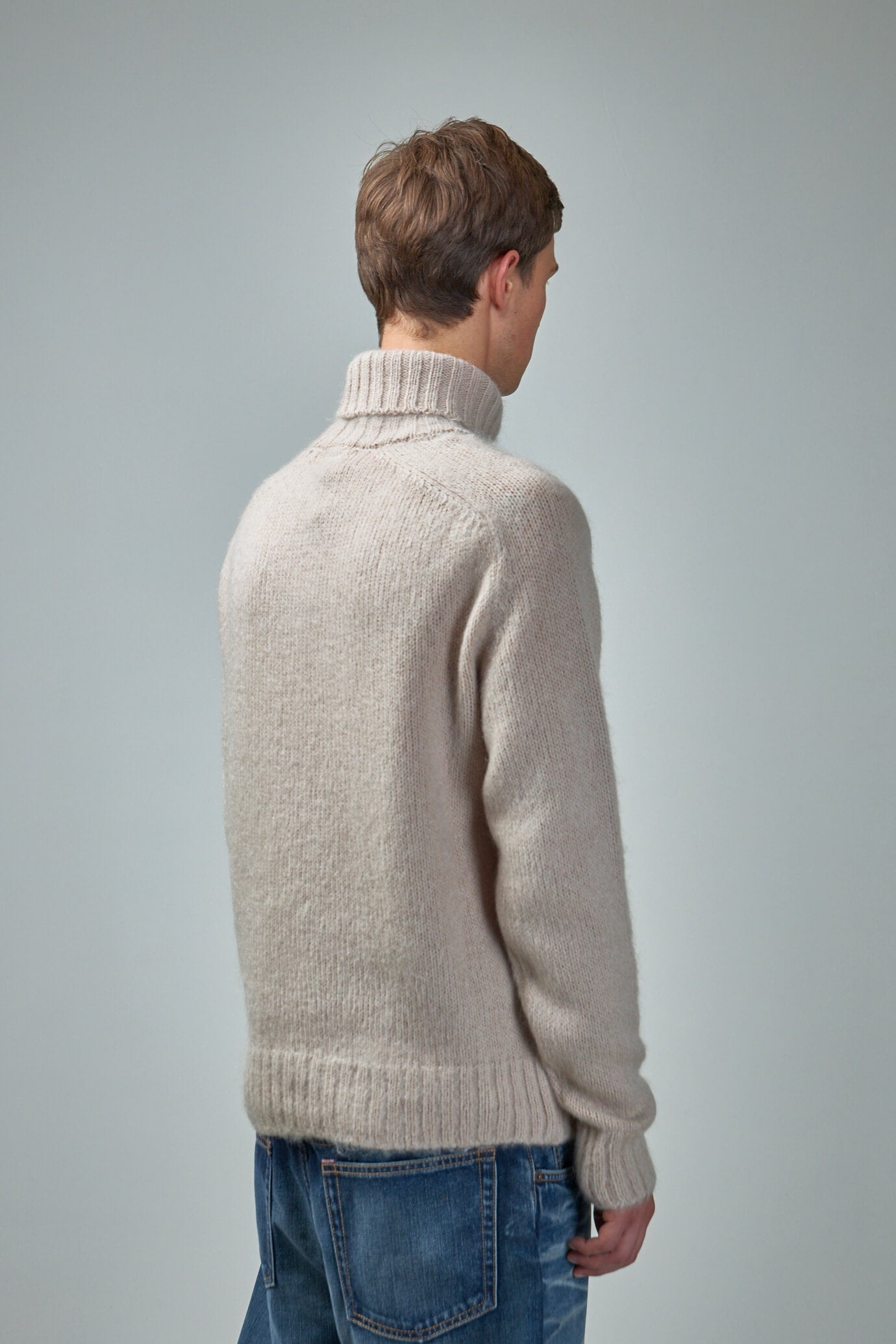 Brushed Wool Mohair LS Roll Neck - 3