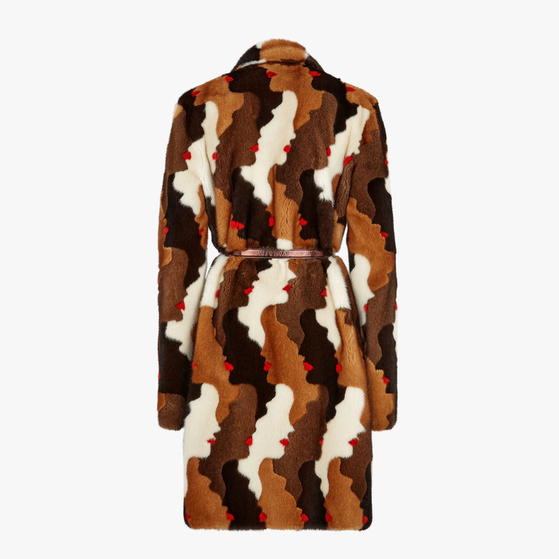 Multicolor mink coat 2