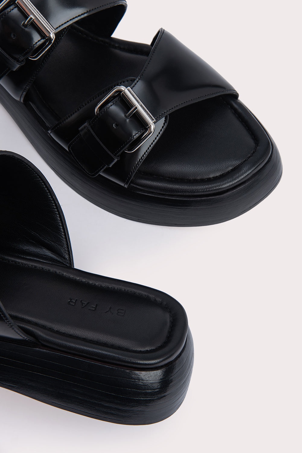 Wyatt Black Semi Patent and Nappa Leather - 2
