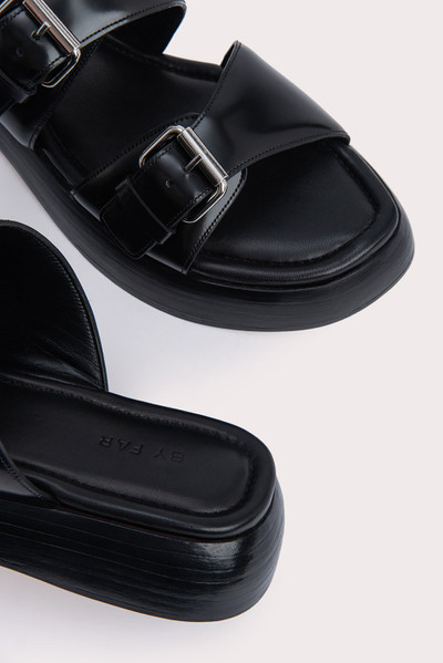 BY FAR Wyatt Black Semi Patent and Nappa Leather outlook