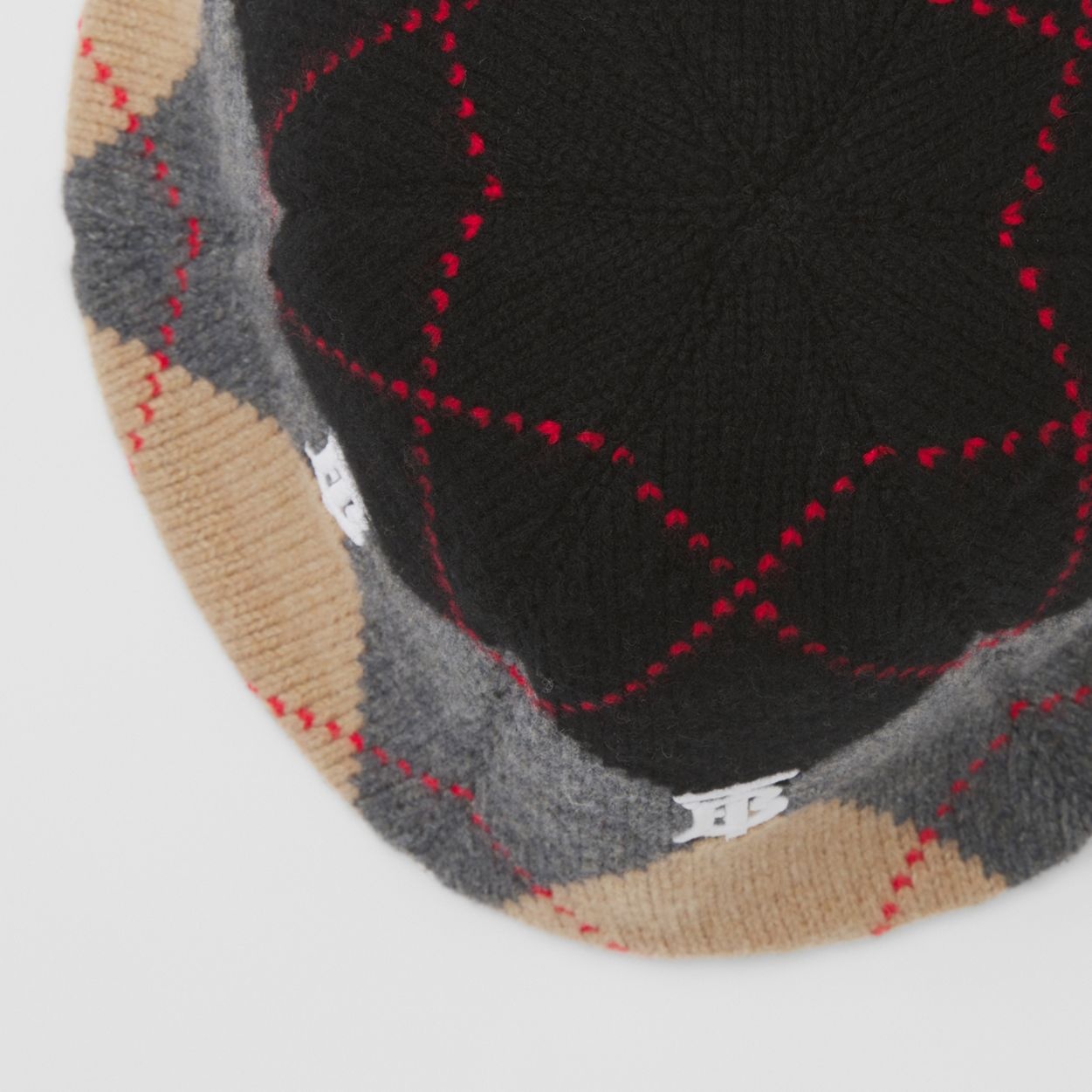 Argyle Intarsia Wool Cashmere Bucket Hat - 2