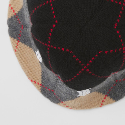 Burberry Argyle Intarsia Wool Cashmere Bucket Hat outlook