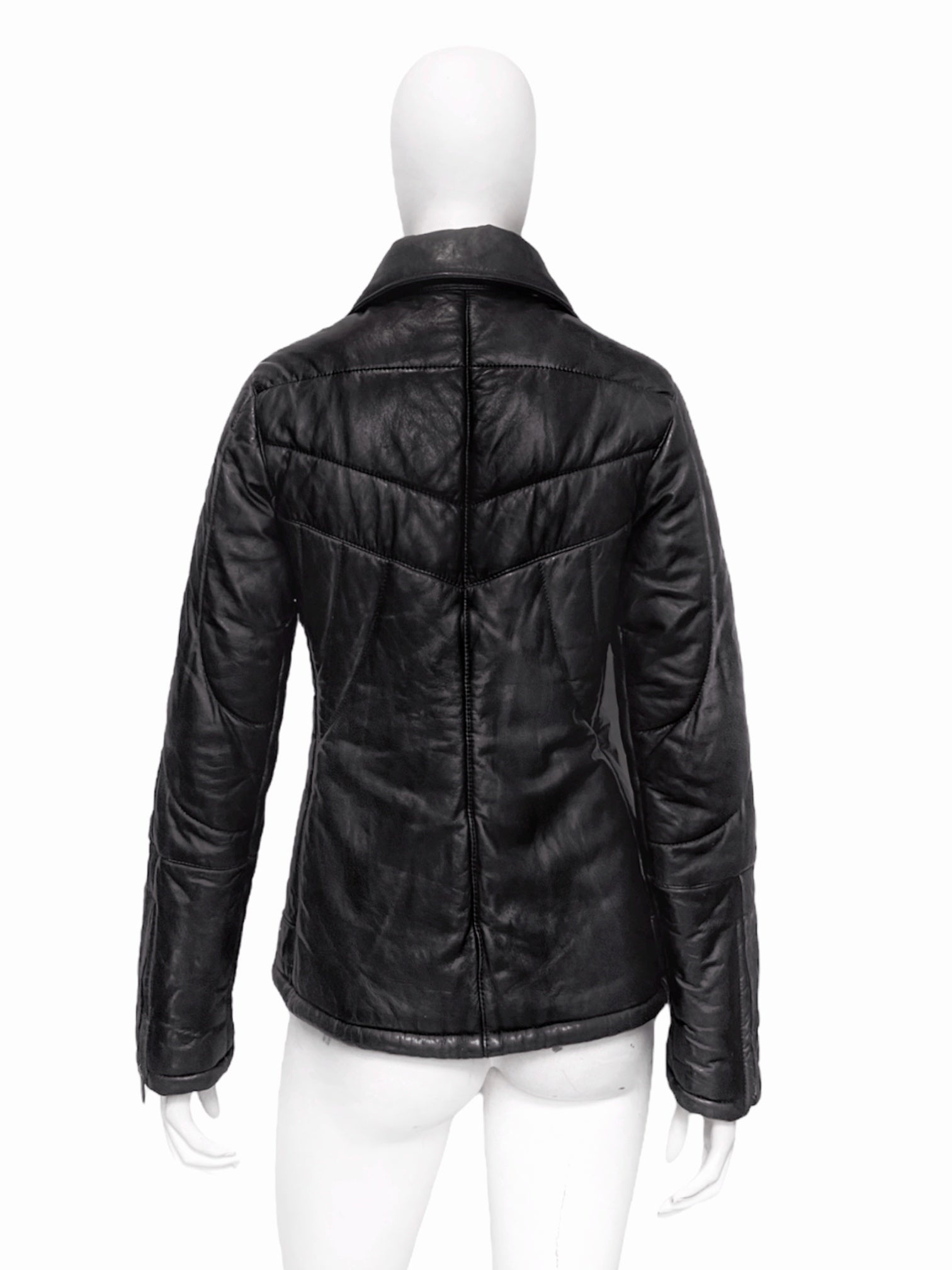 Gucci Fall 1998 Tom Ford Lambskin Leather Quilted Down Puffer Jacket 40 - 8