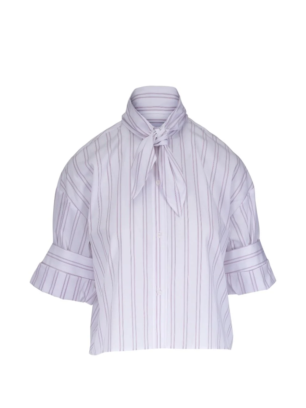 striped tie blouse - 1