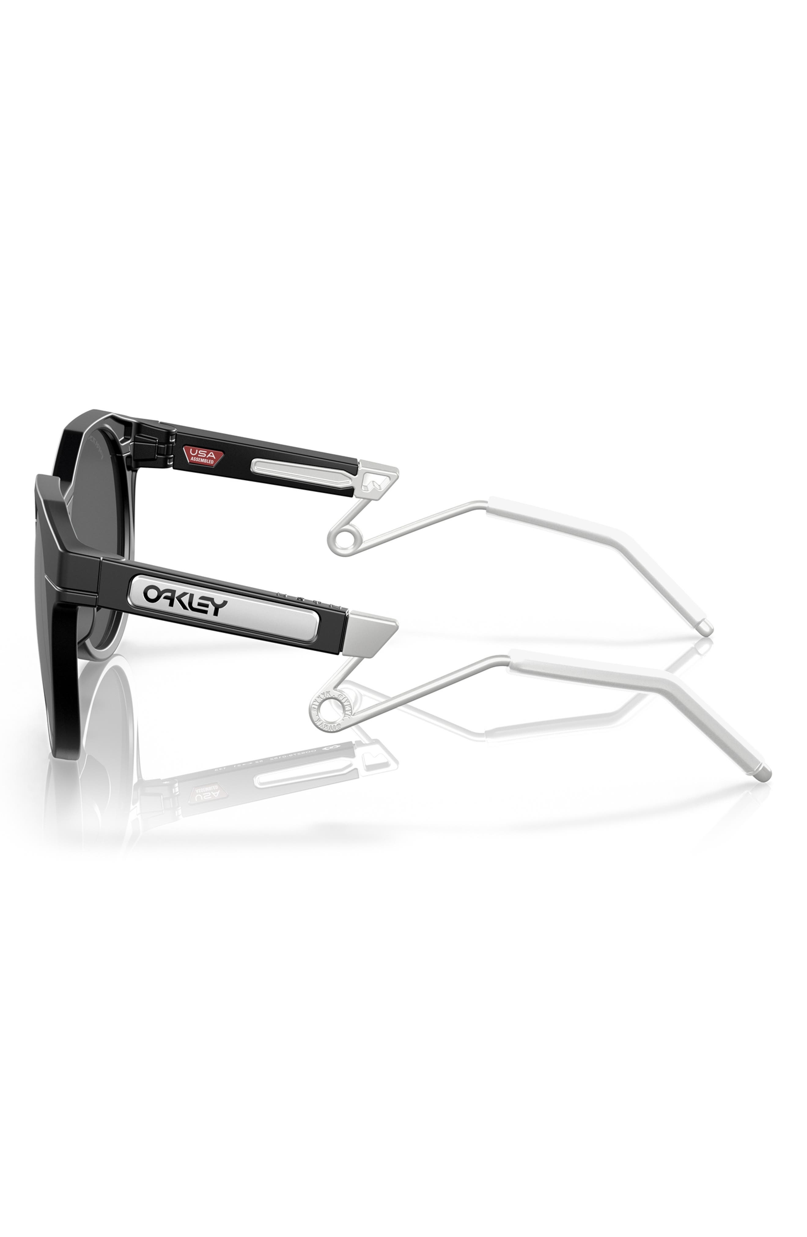 Oakley HSTN 52mm Prizm™ Round Sunglasses in Matte Black at Nordstrom - 3