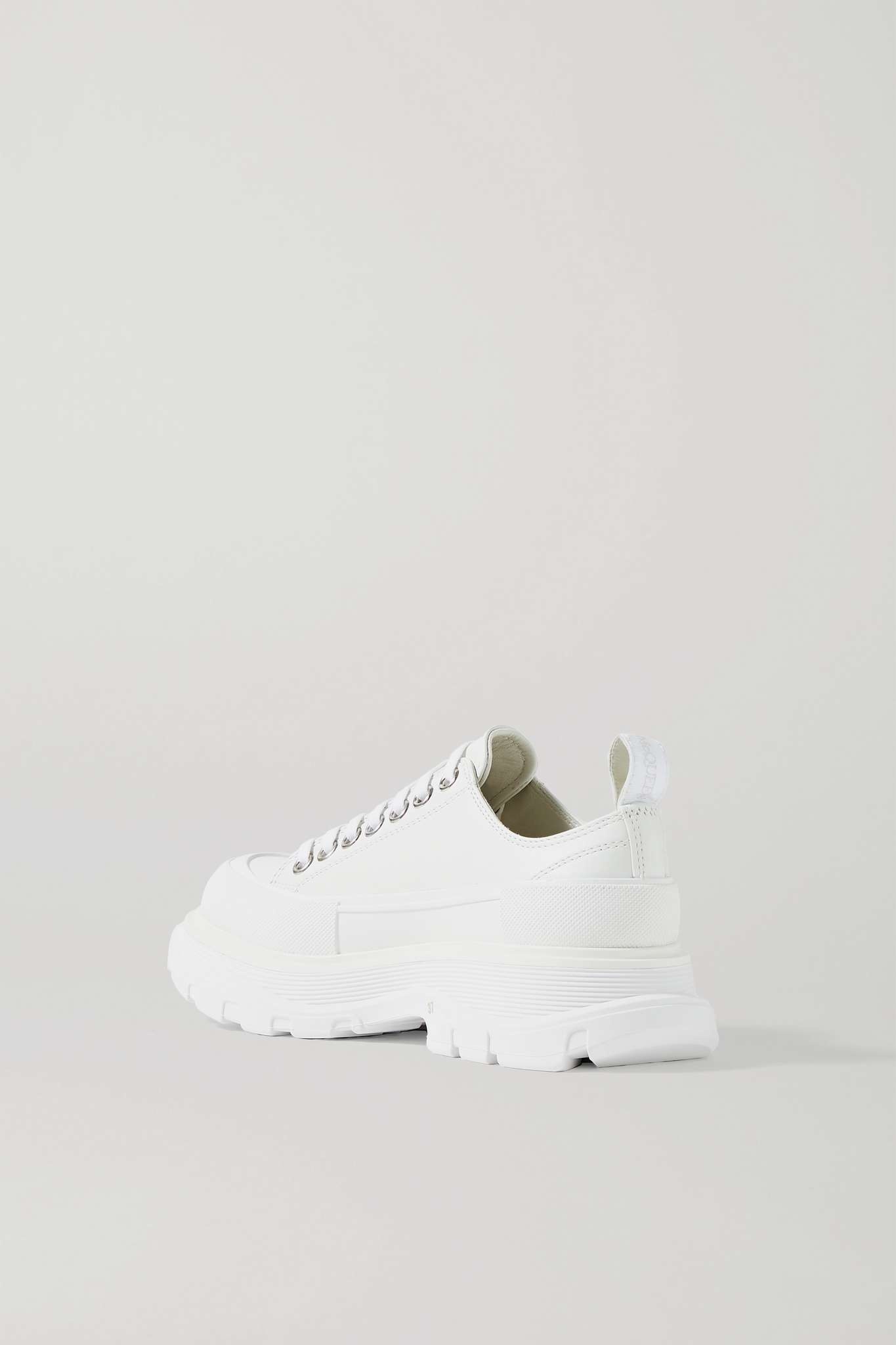 Leather exaggerated-sole sneakers - 3