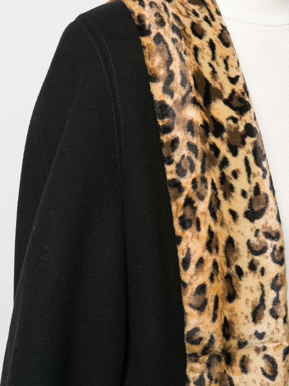 leopard panels coat - 5