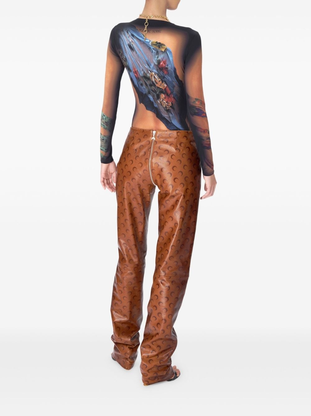 draped jersey top - 3