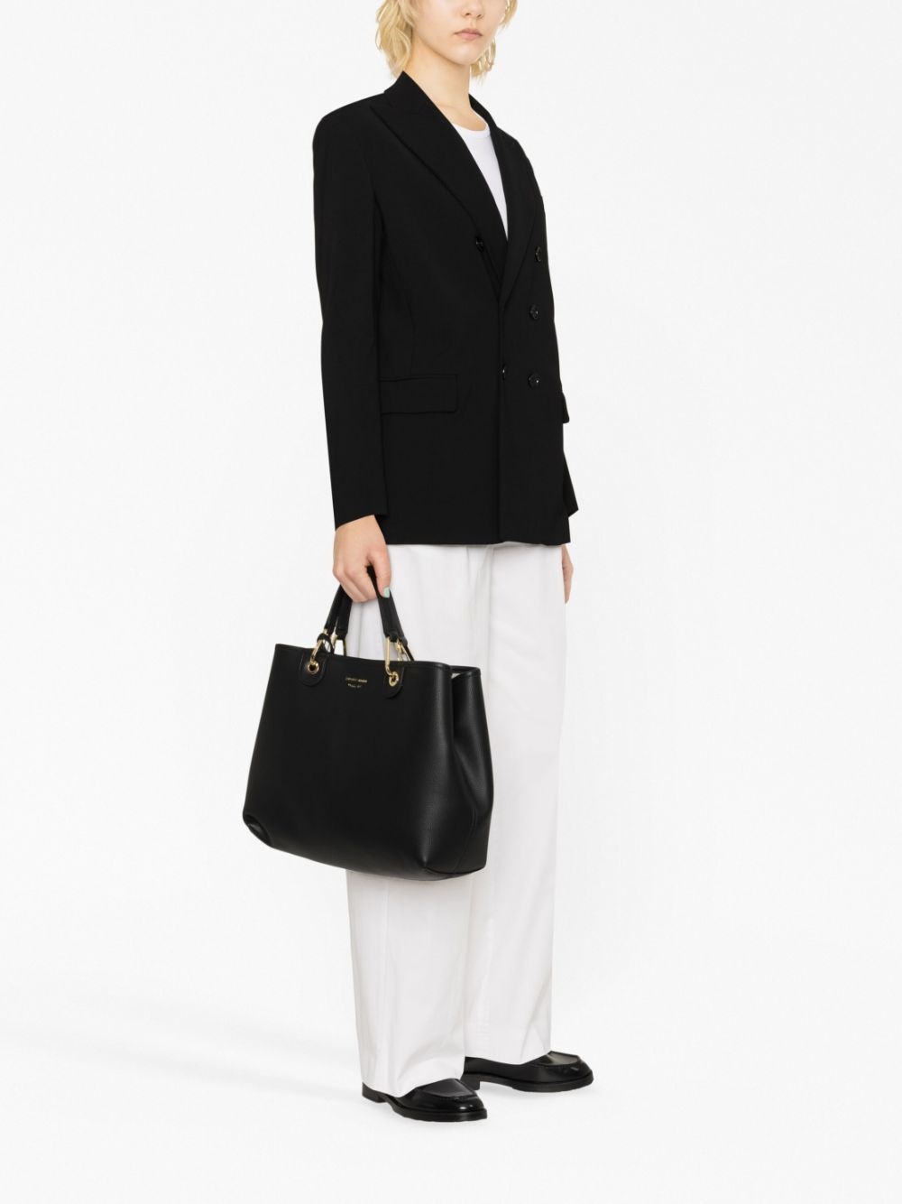 debossed-logo tote bag - 2