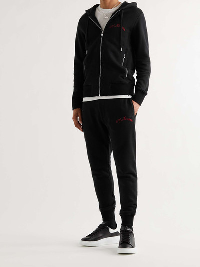 Alexander McQueen Logo-Embroidered Loopback Cotton-Jersey Sweatpants outlook