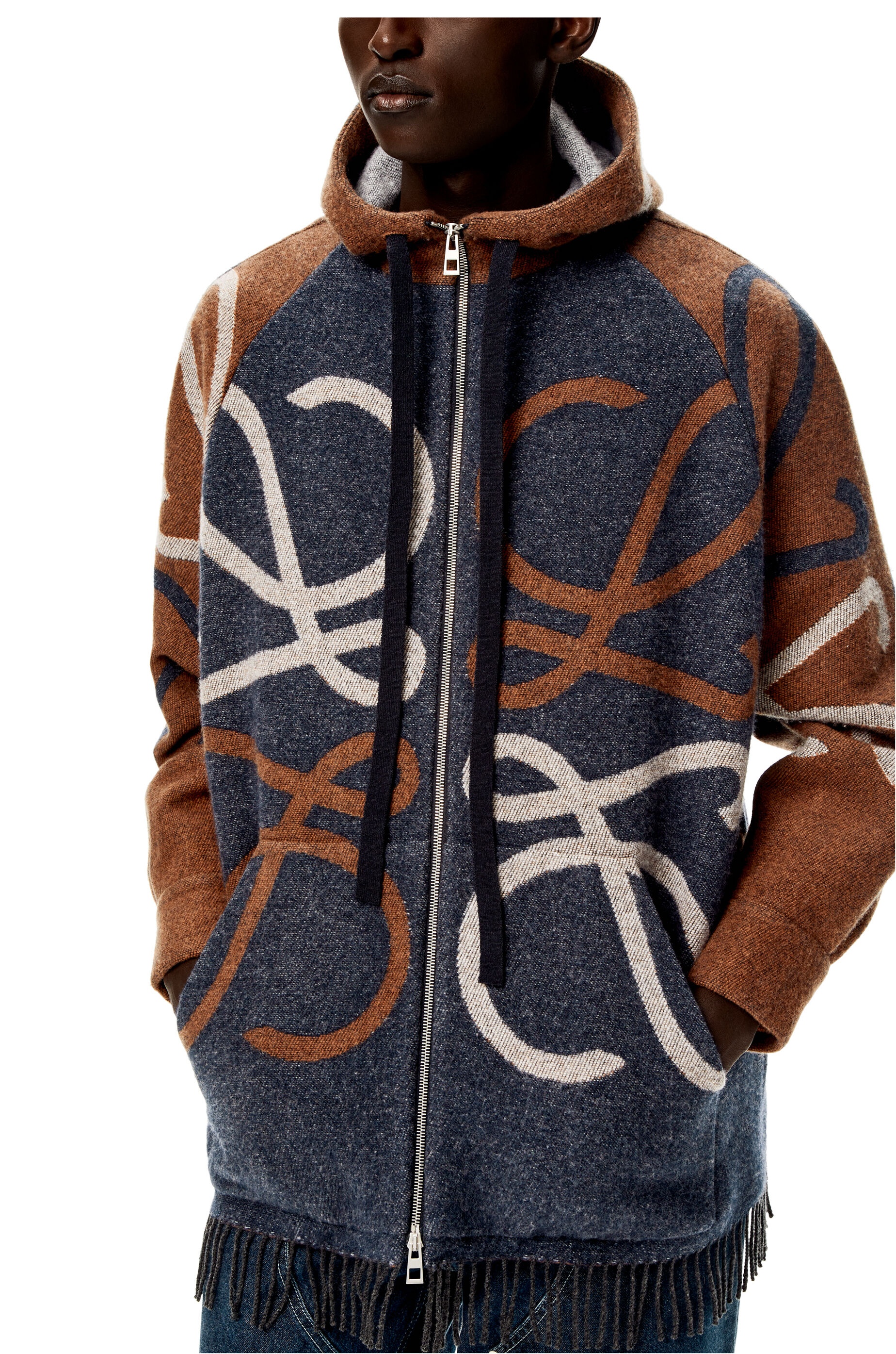 Blanket hooded parka in wool and cashmere - 5