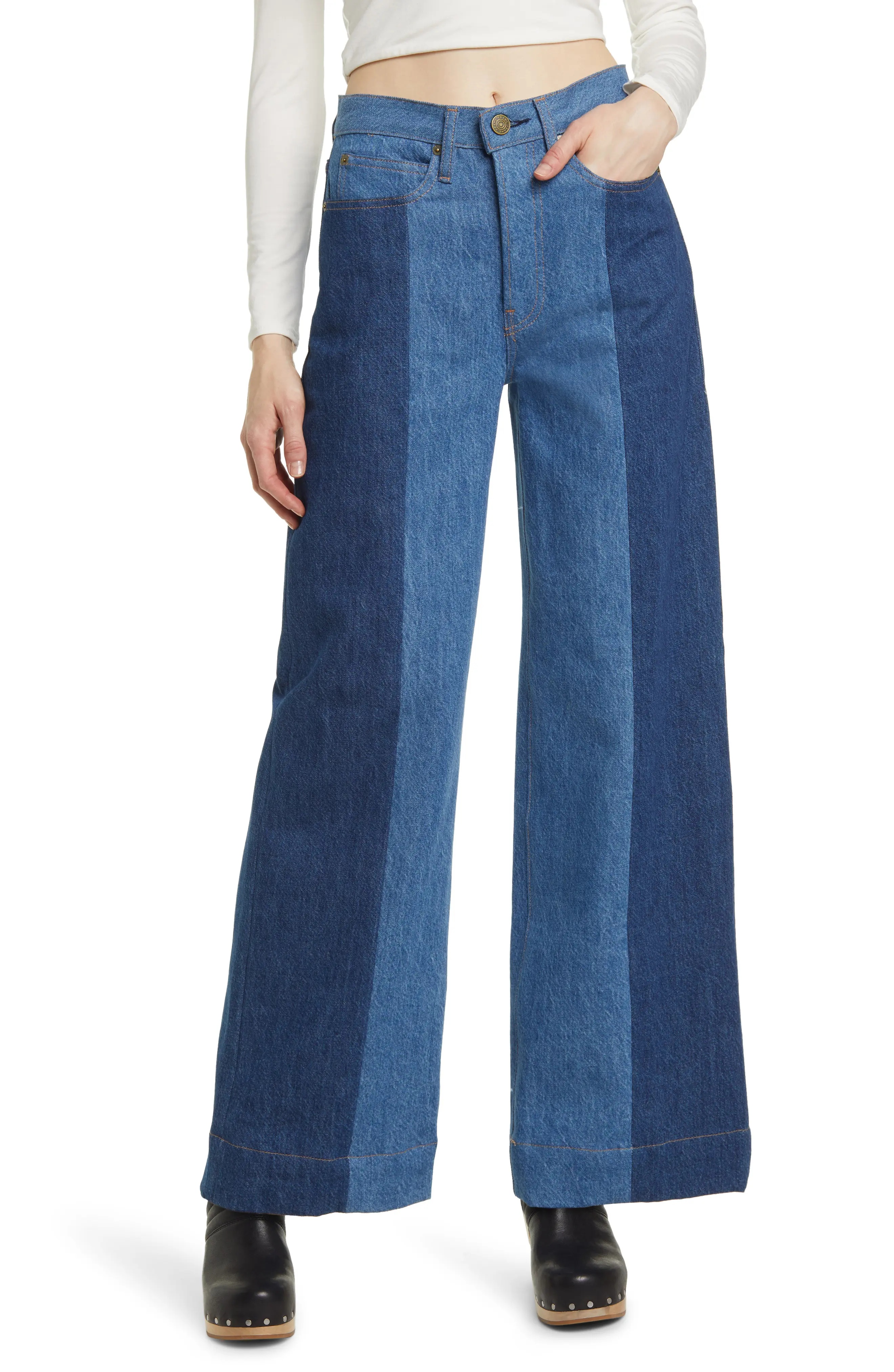 Atelier Pixie Pieced 1978 Wide Leg Jeans - 1