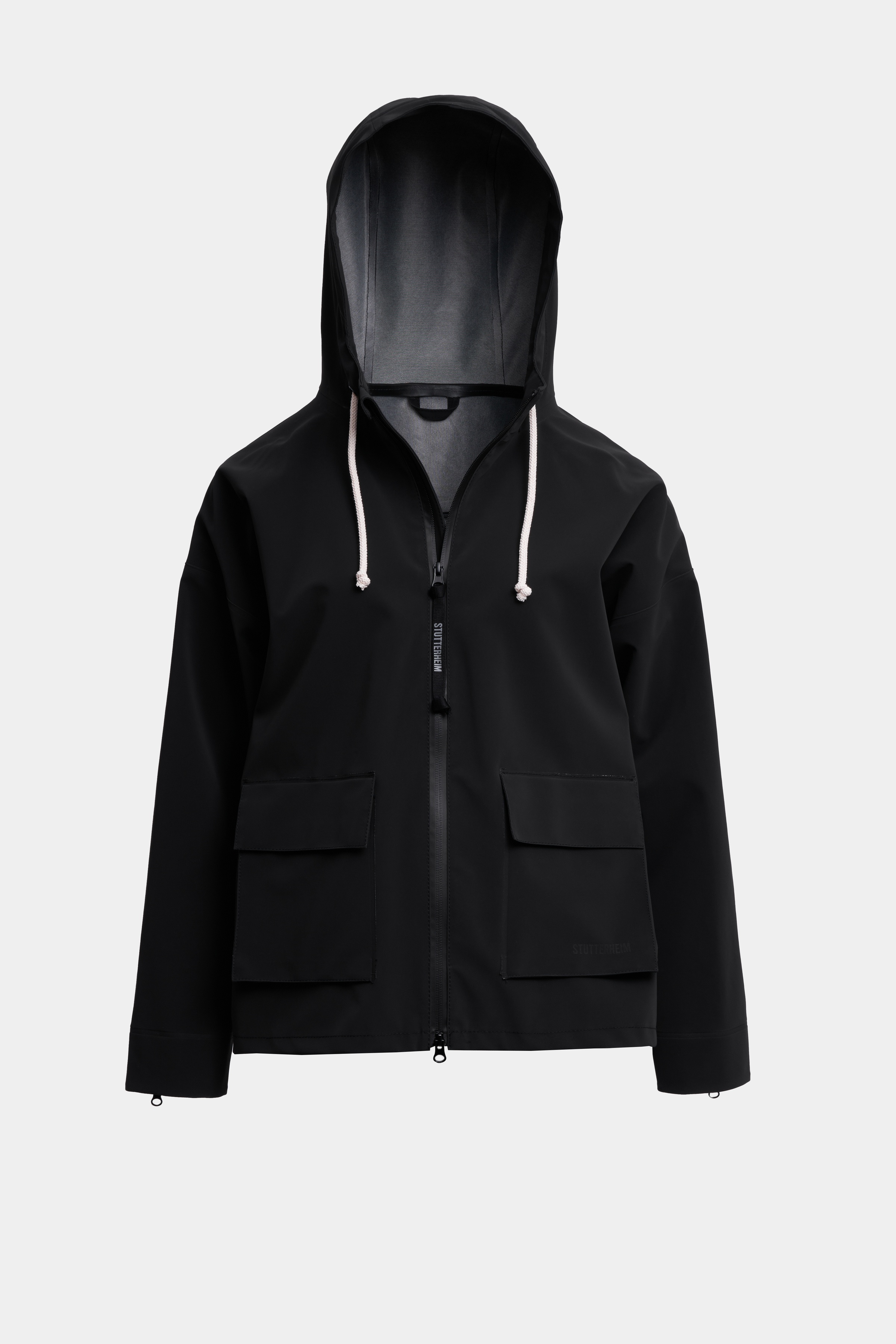 Sandviken Matte Zip Raincoat Black - 6