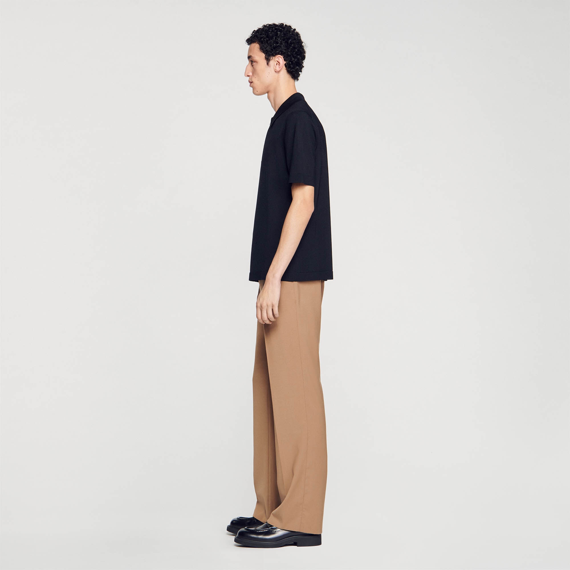 KNITTED POLO SHIRT WITH ZIP COLLAR - 7