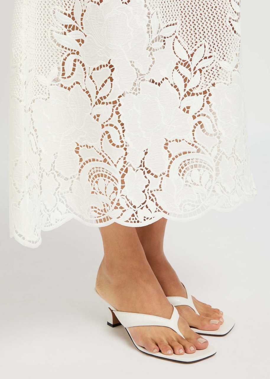 Erdem Floral-embroidered Open-knit Midi Dress - 5