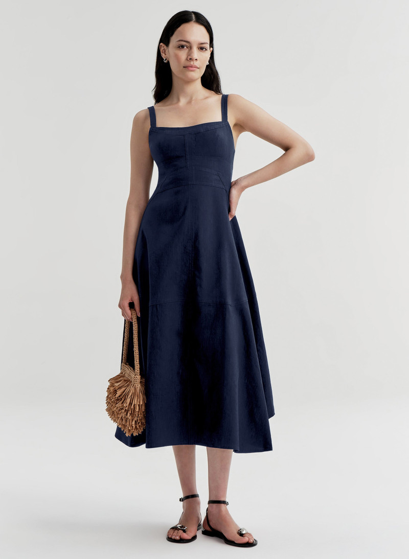 A.L.C. Harlow Linen Midi Dress outlook