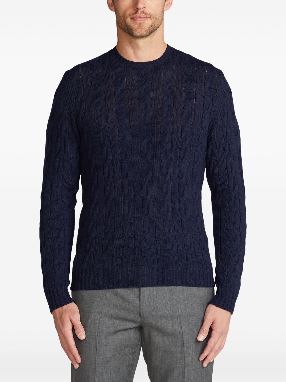 cable-knit cashmere sweater - 3