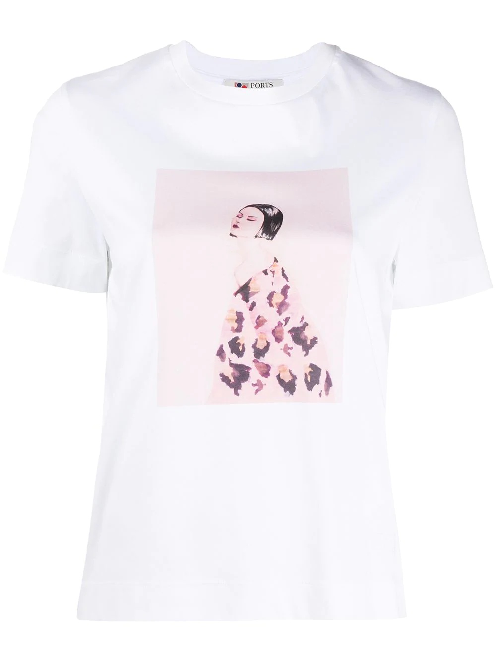 illustration-print crew neck T-shirt - 1