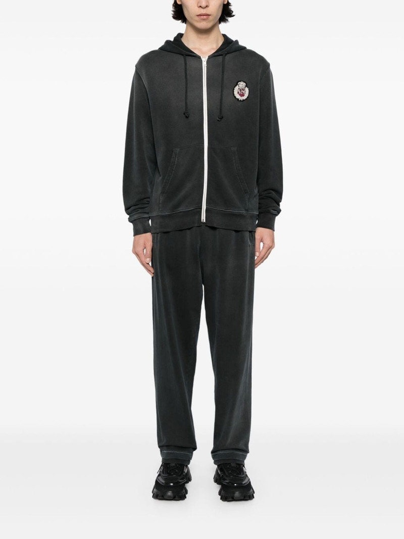 424 appliqué-logo cotton hoodie outlook