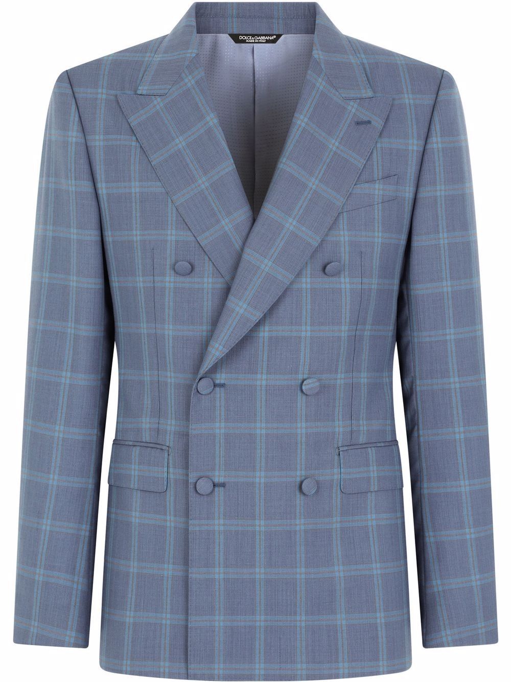 Sicily-fit double-breasted checked suit - 1