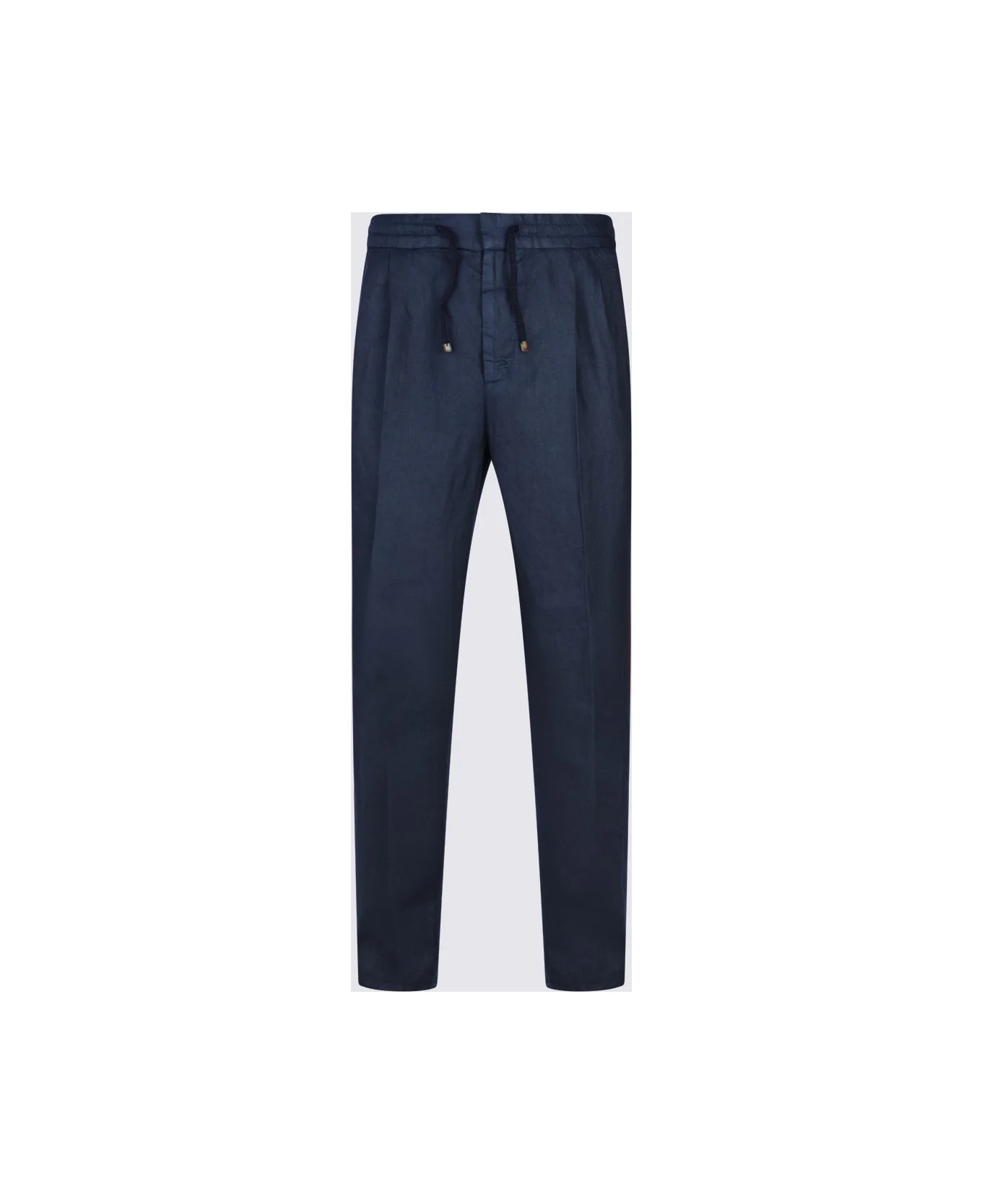 Navy Linen Pants - 1