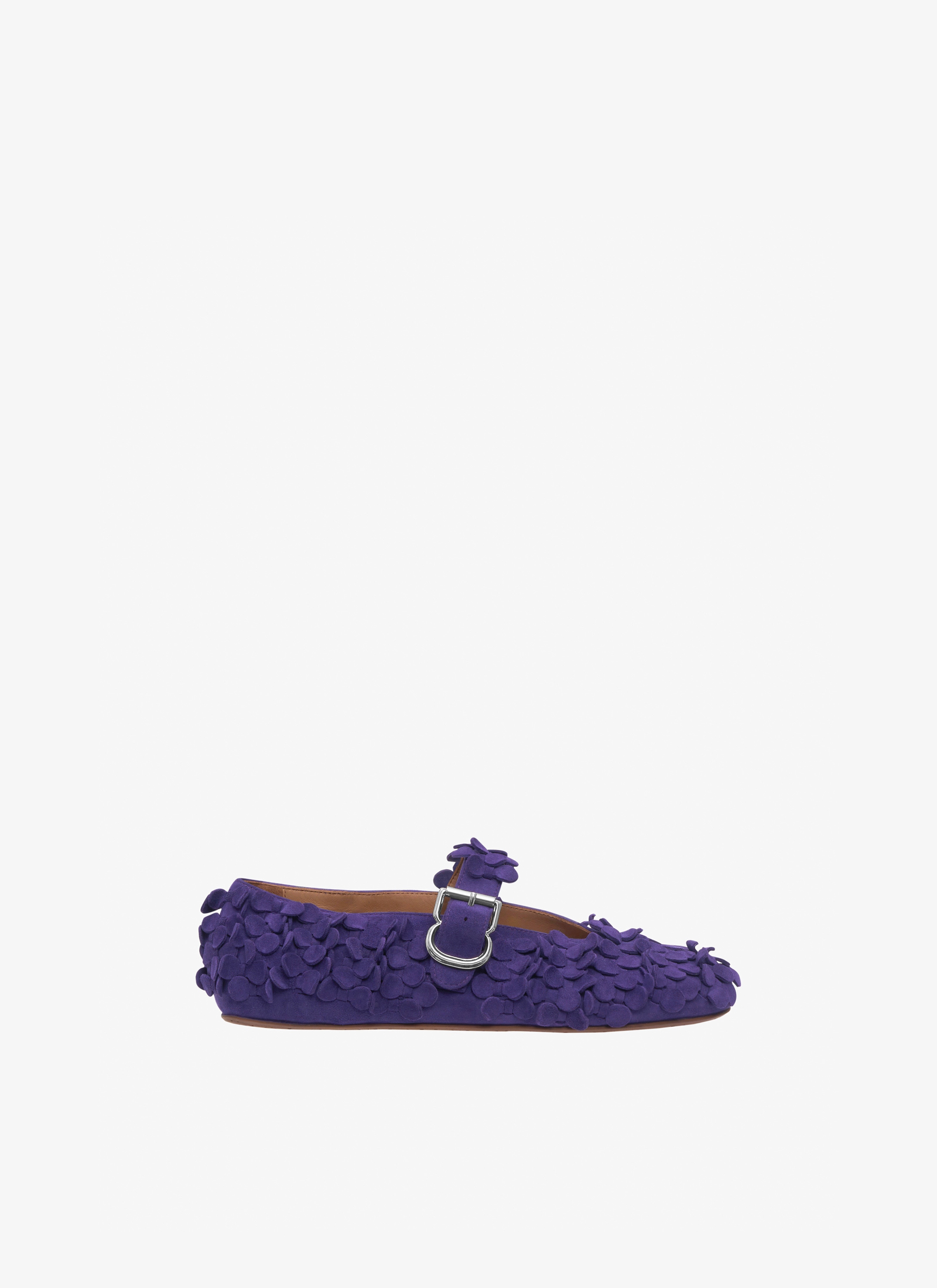 SUEDE GOATSKIN BALLET FLATS - 1